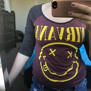 Nirvana baseball tee